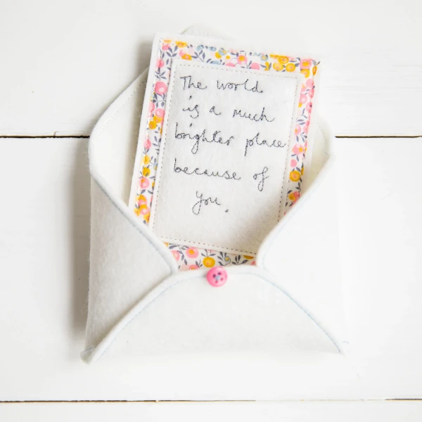 Hand stitched notes