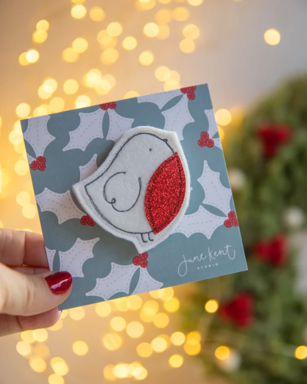 Festive Robin Brooches 
