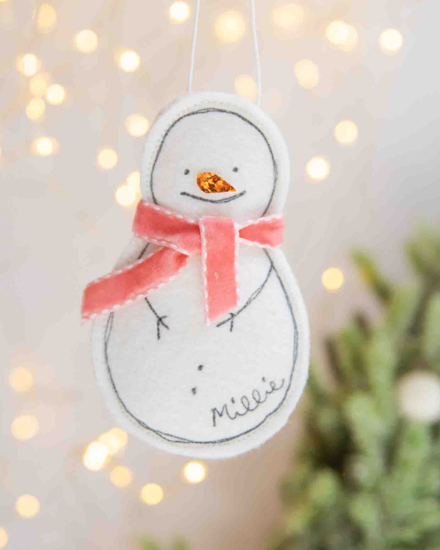 personalised snowmen decorations 