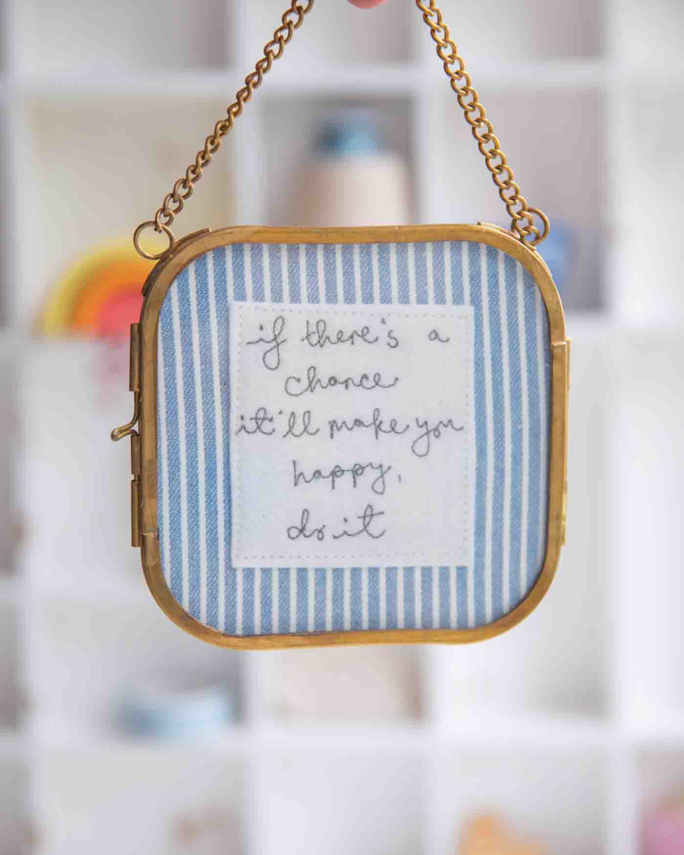 Colourful hanging frames