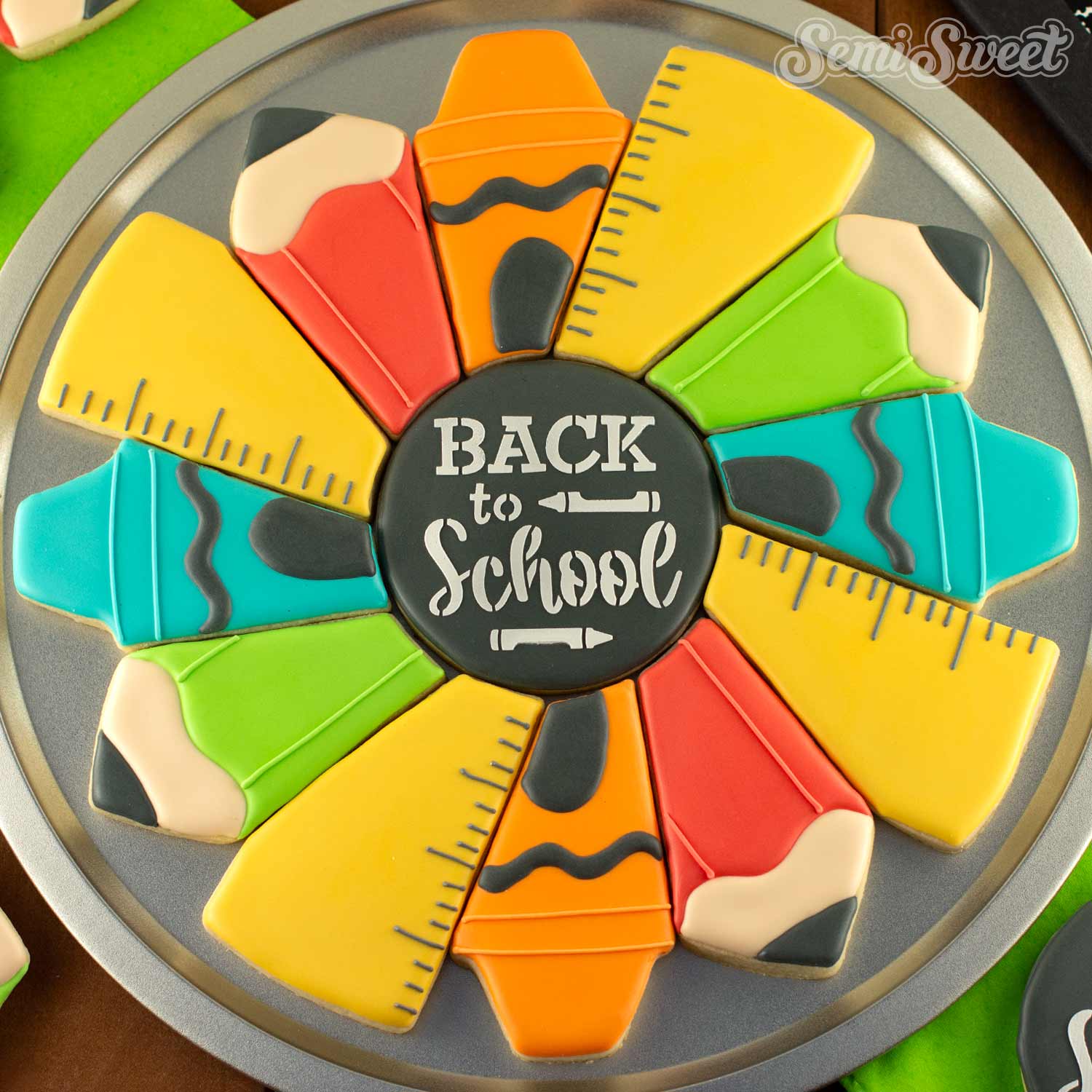 How to Decorate a Back-to-School Cookie Platter with Royal Icing (Easy Tutorial for Beginners)