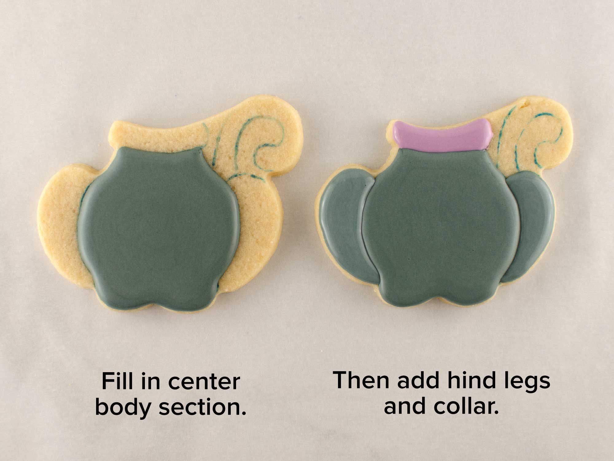 cat body cookie step 1