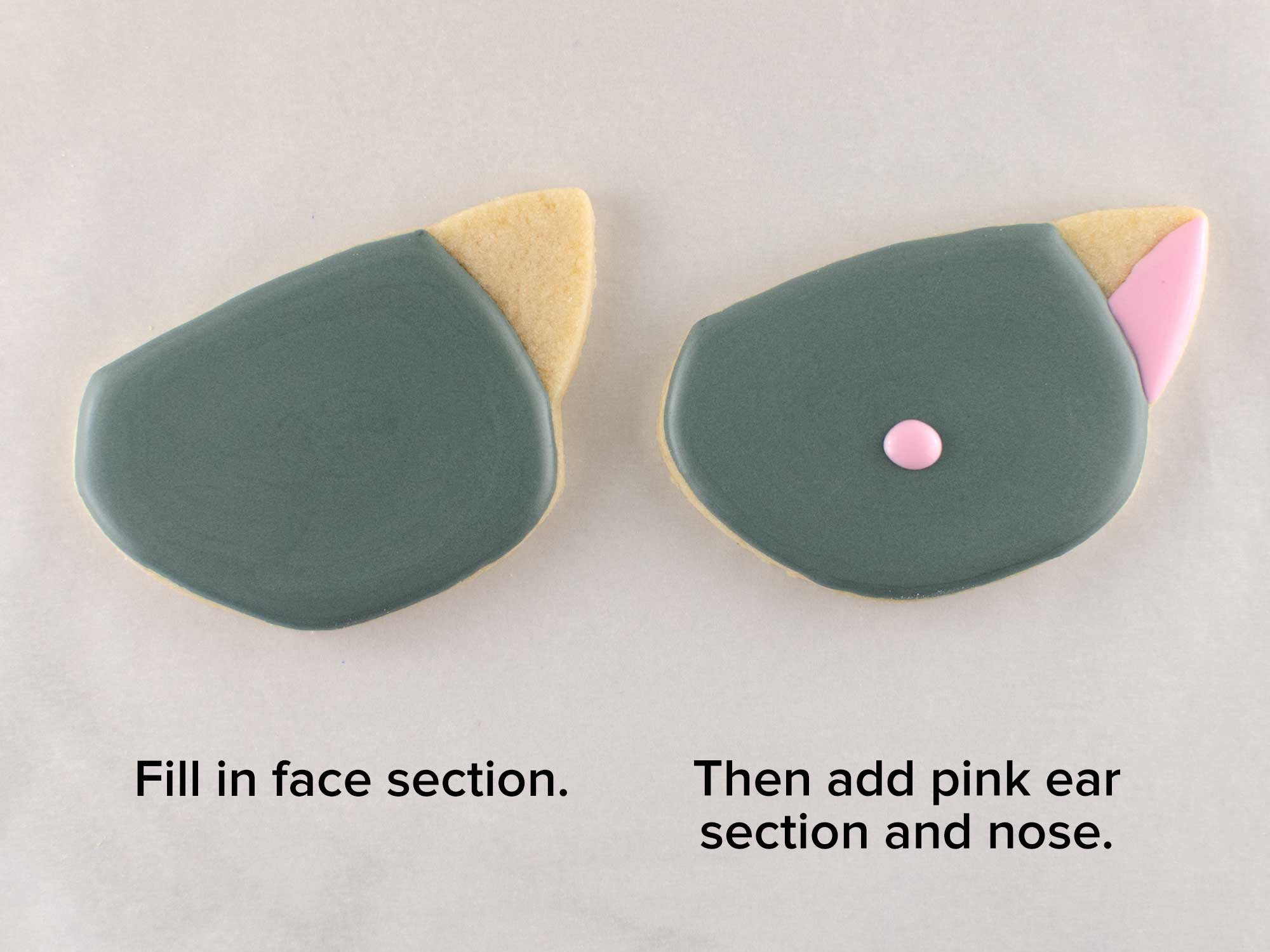 cat face cookie step 1