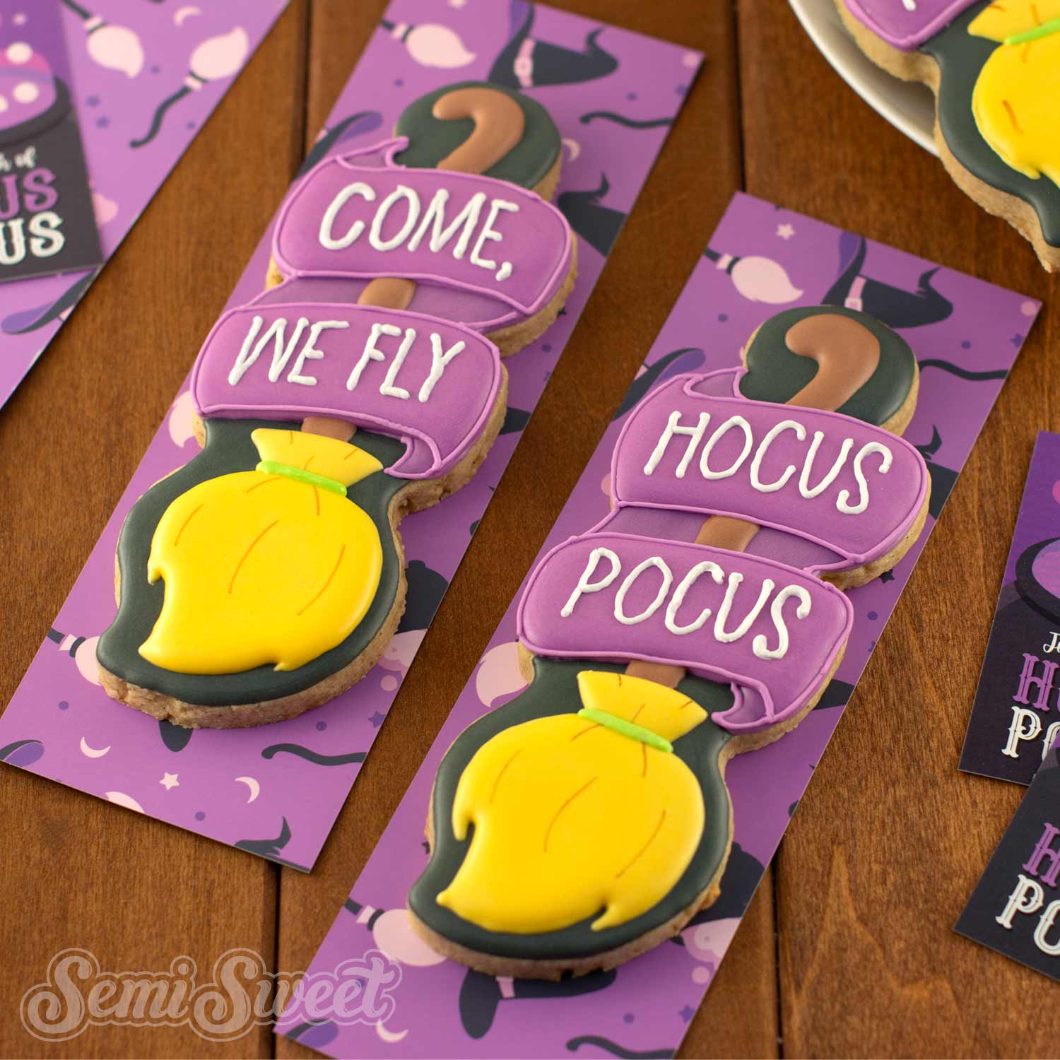 Hocus Pocus Broom Cookie Decorating for Halloween