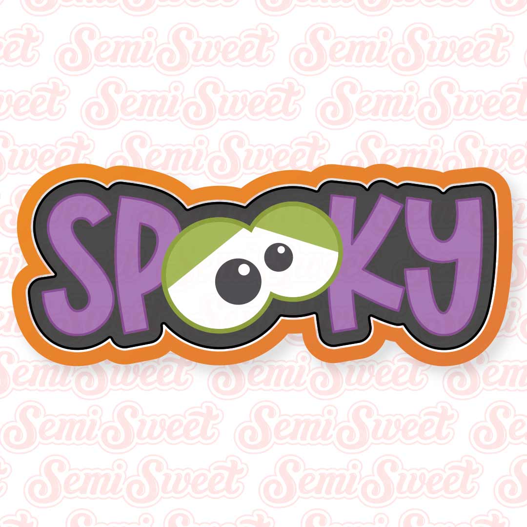 Spooky word Halloween cookie cutter