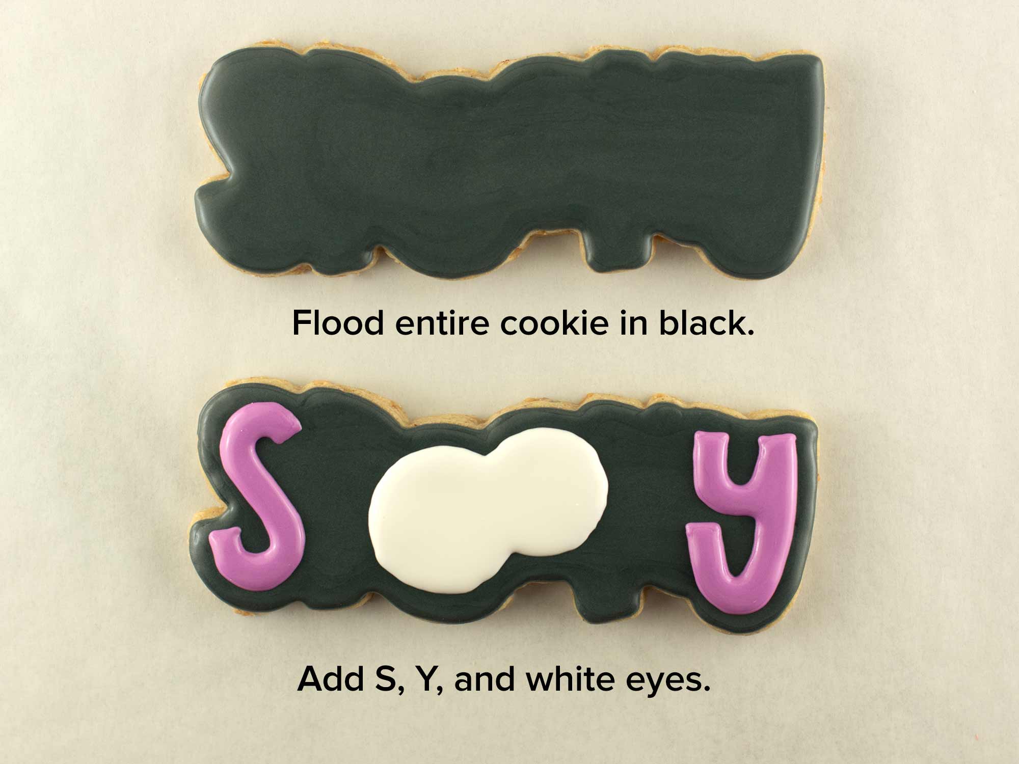Halloween cookie decorating tutorial for Spooky