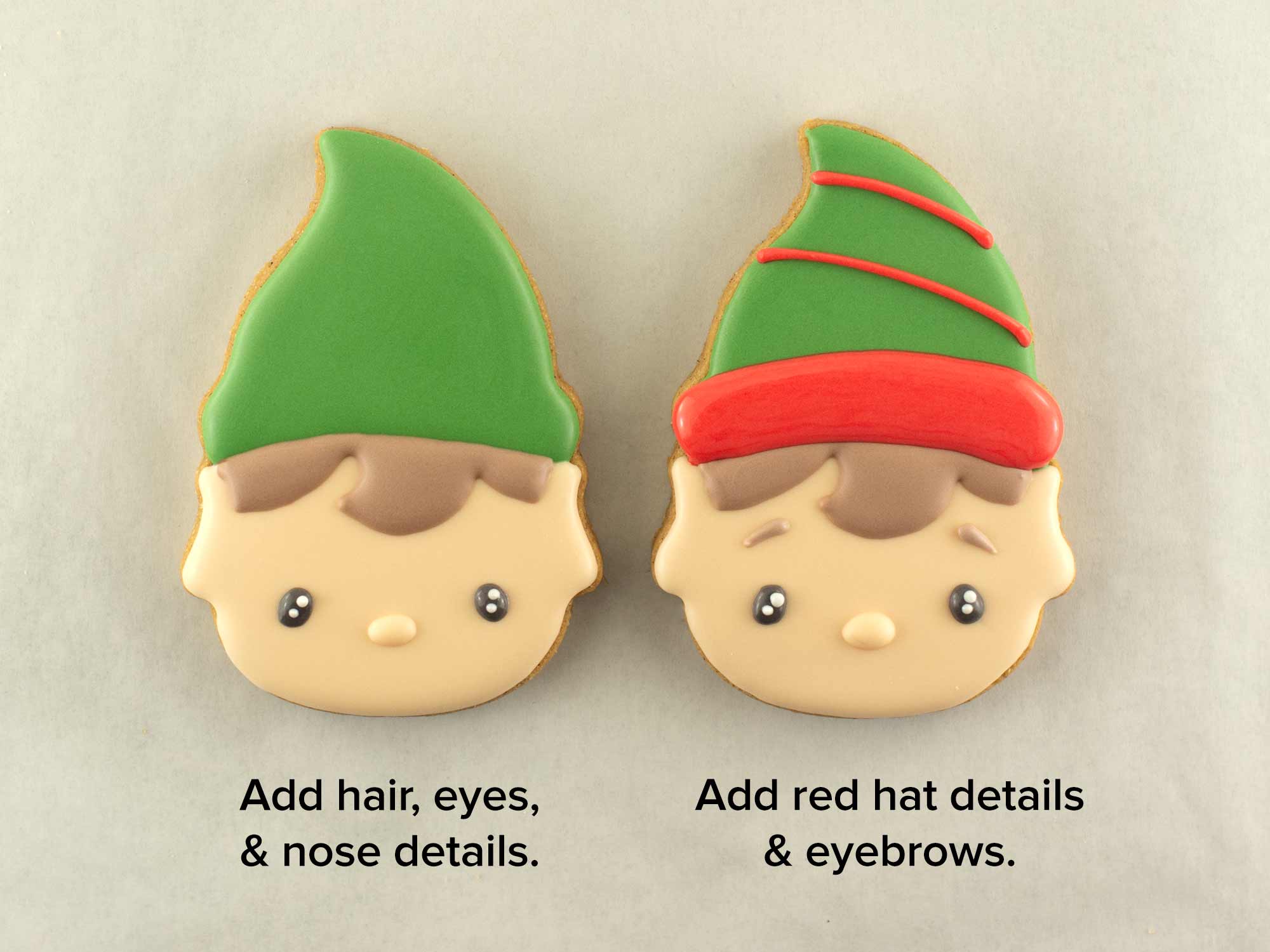 Cookie Decorating Christmas Elf Cookies