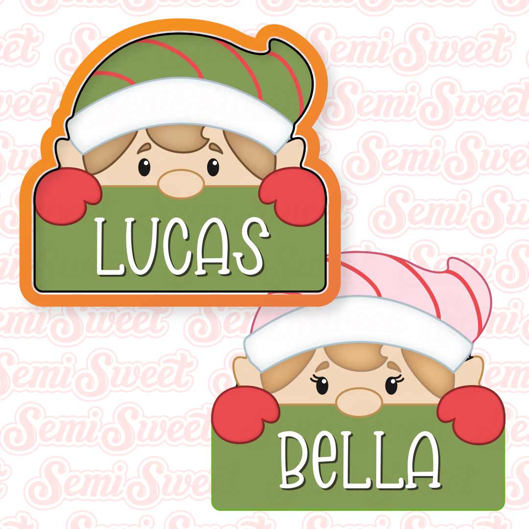 christmas elf cookie cutter for names