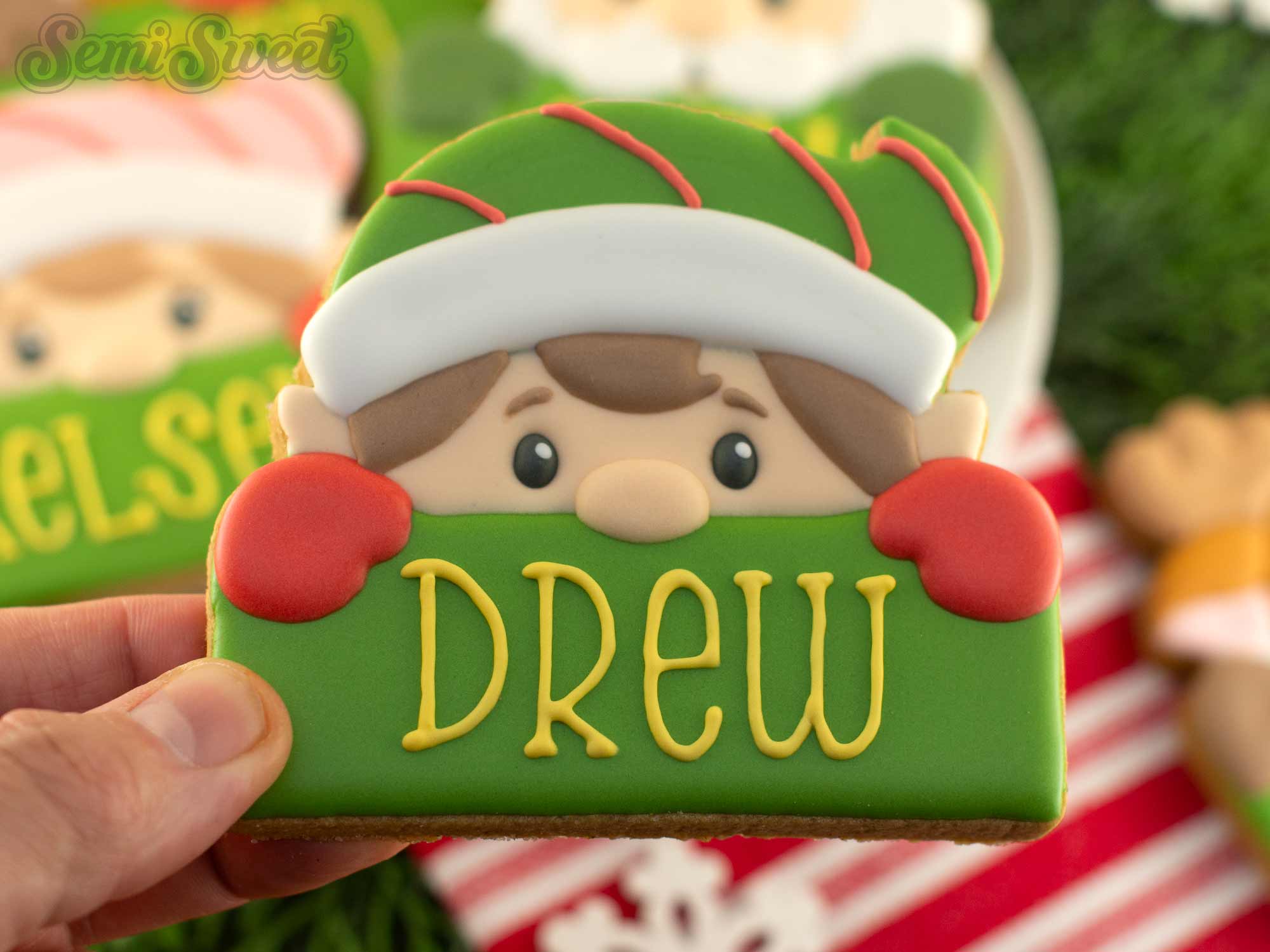 Personalized Elf Cookie with name