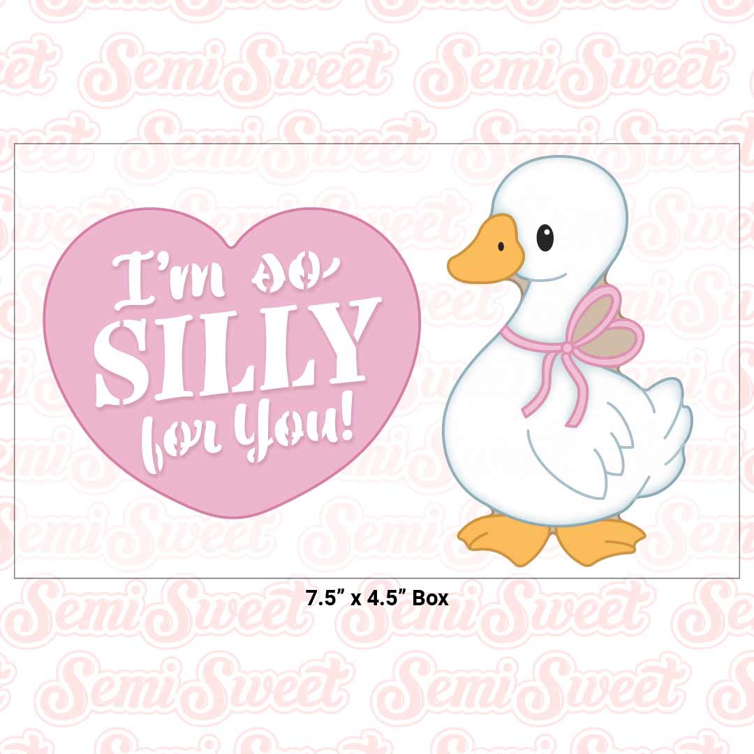 silly goose cookie cutter set for Valentine's Day