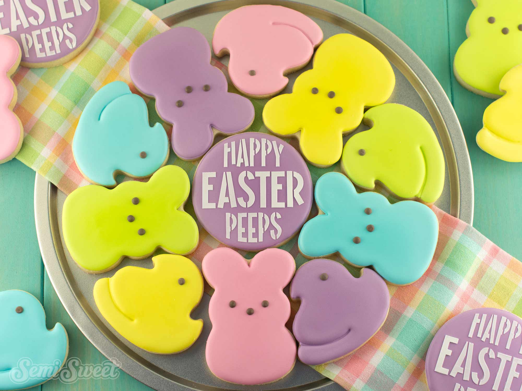 Decorate an Easter Marshmallow Cookie Platter with Royal Icing