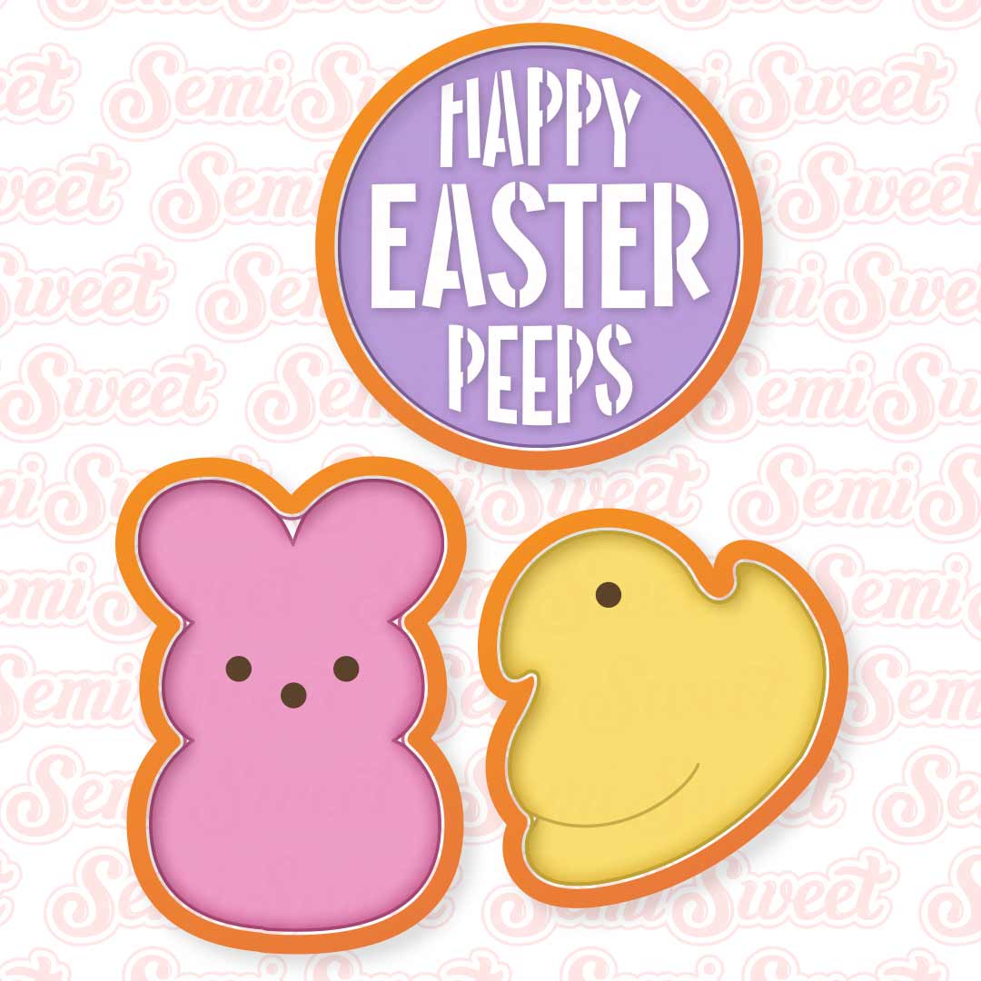 Easter marshmallow peeps cookie platter