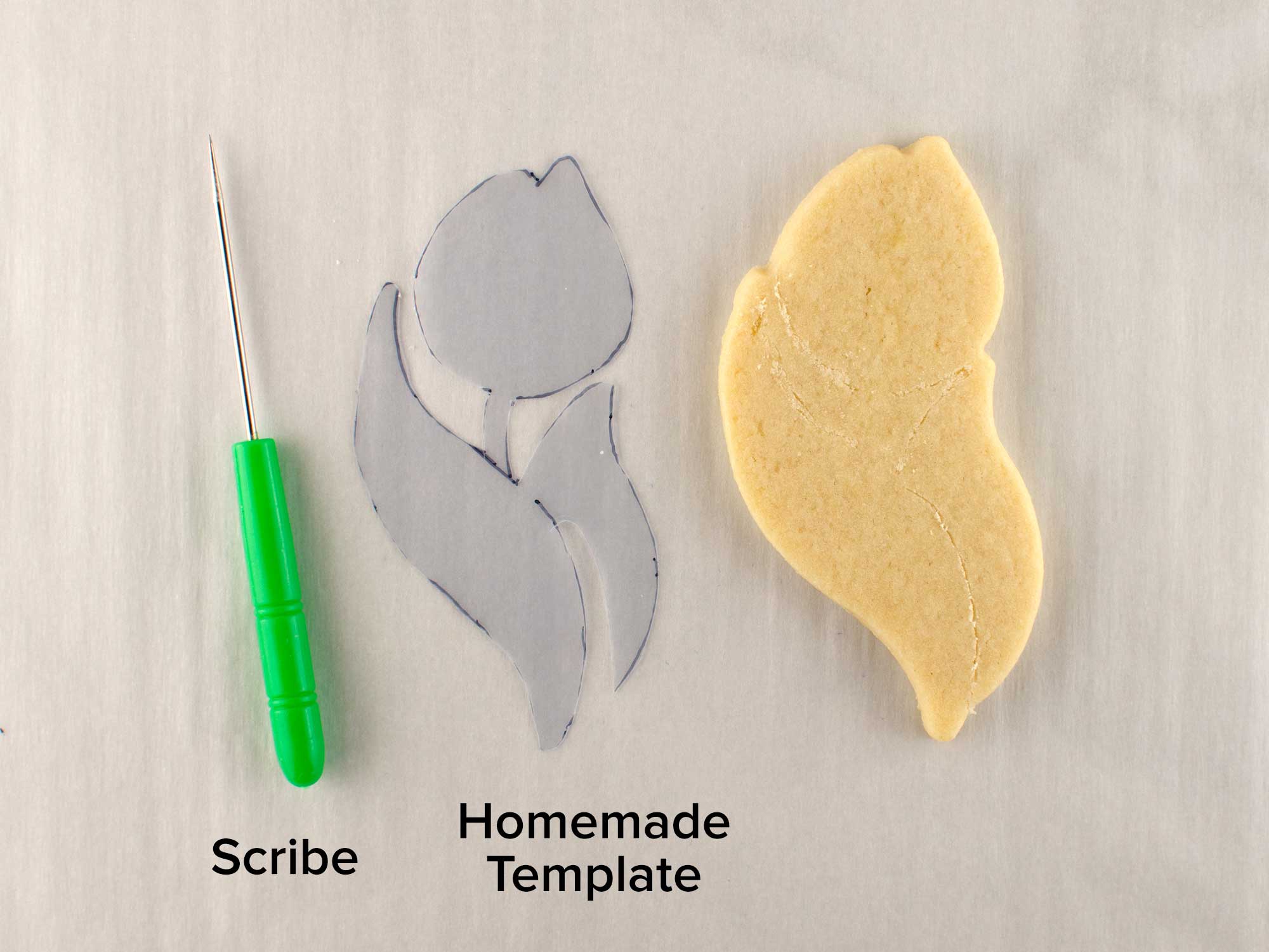 tulip cookie platter step 1