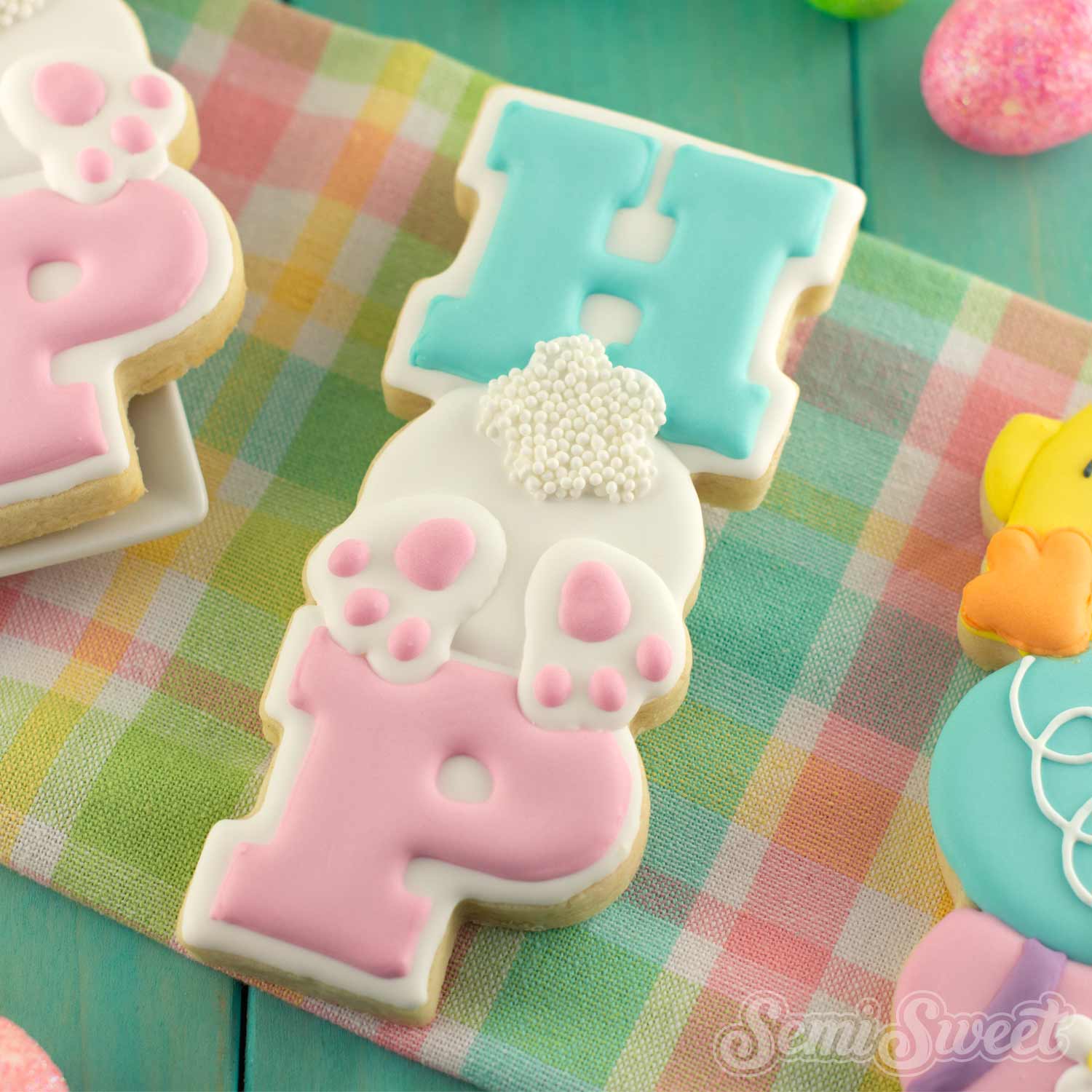 Easter HOP cookie by Semi Sweet Designs