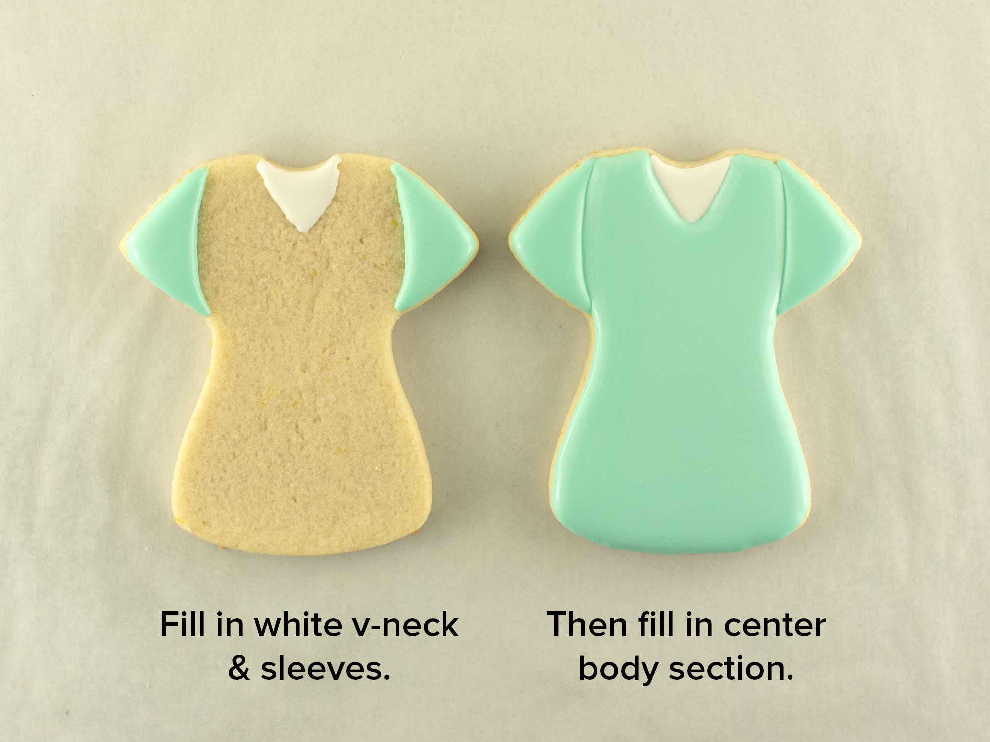 nurse scrub cookie decorating