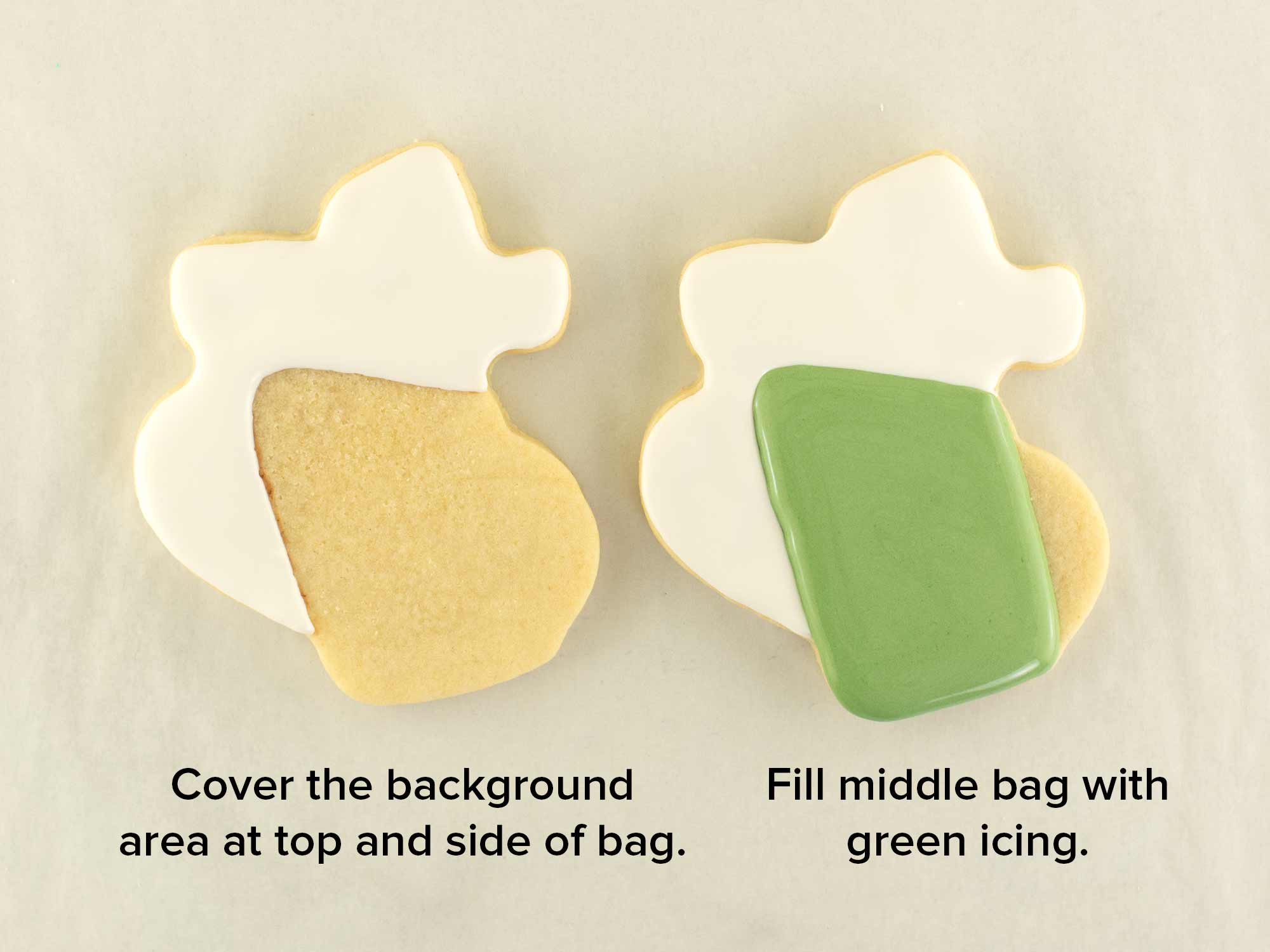 golf bag of clubs cookie decorating