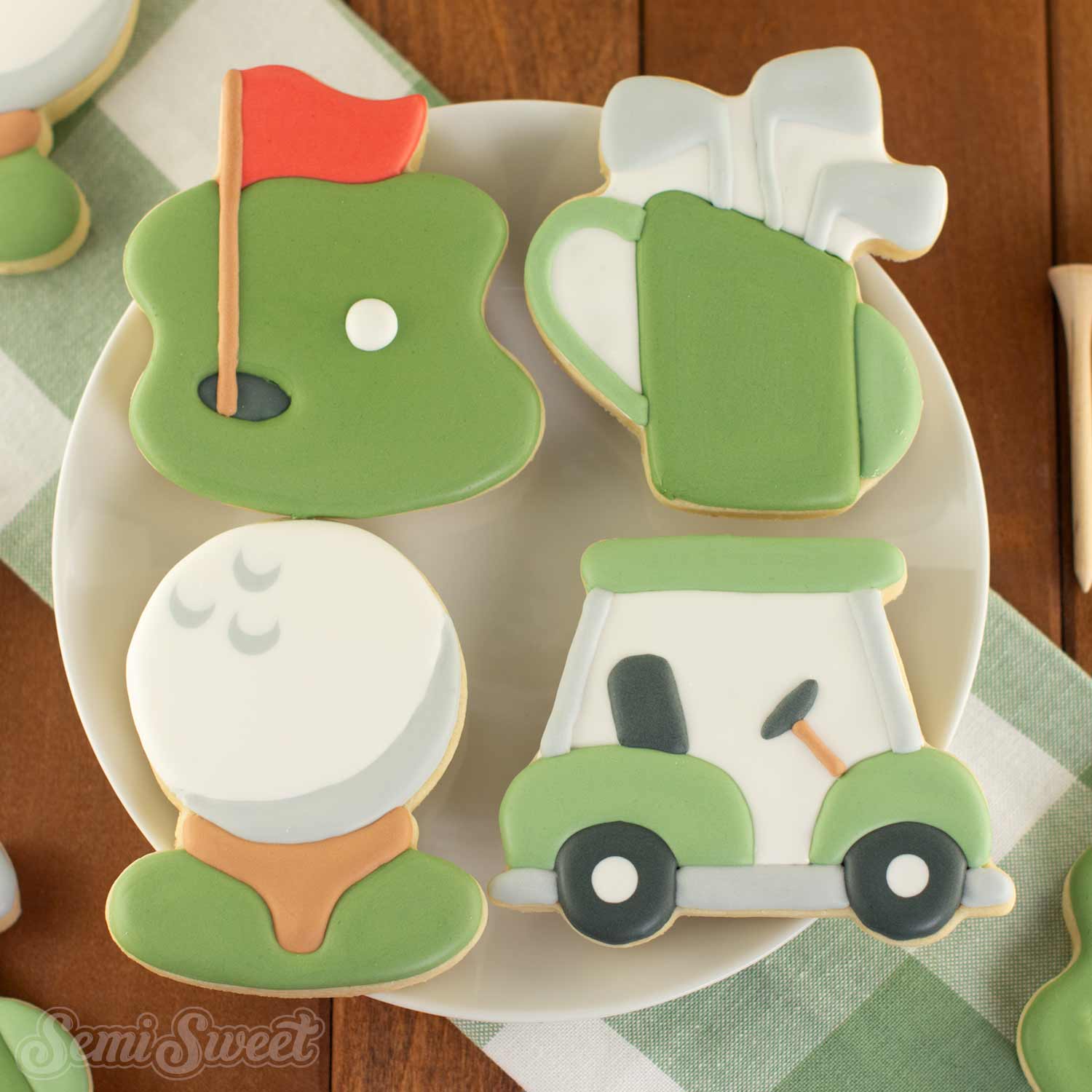 Easy Golf-Themed Father’s Day Cookies (Beginner Decorating Tutorial + Cutter Set)