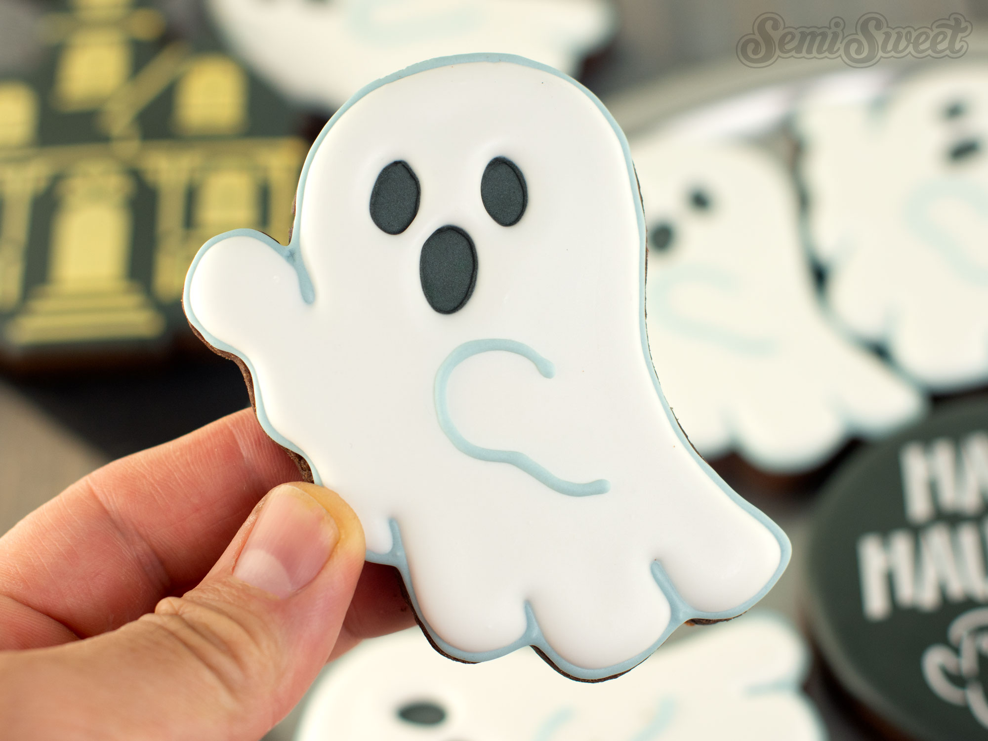 finished flying ghost cookie