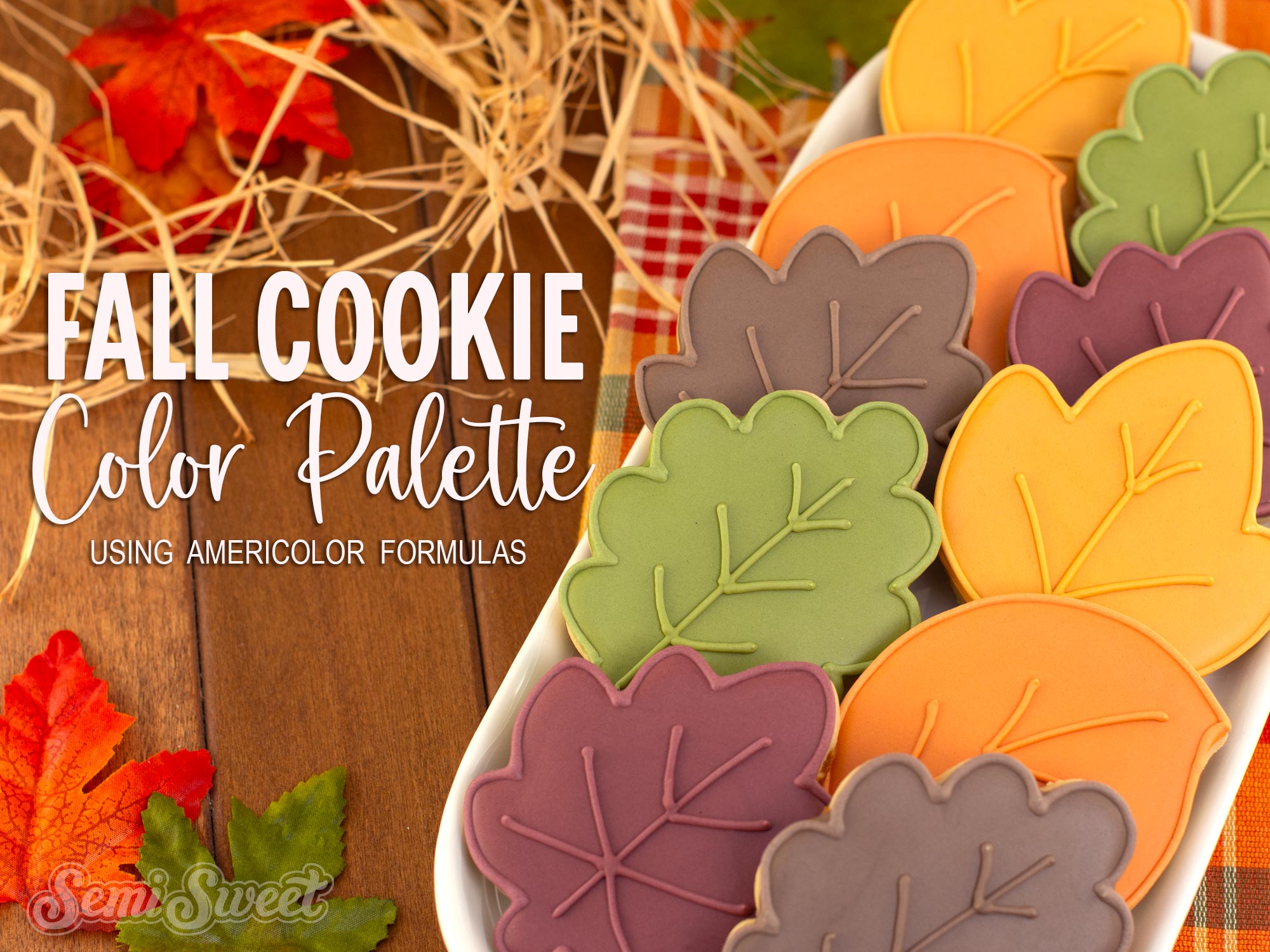 Fall Cookie Color Palette: AmeriColor Royal Icing Color Formulas