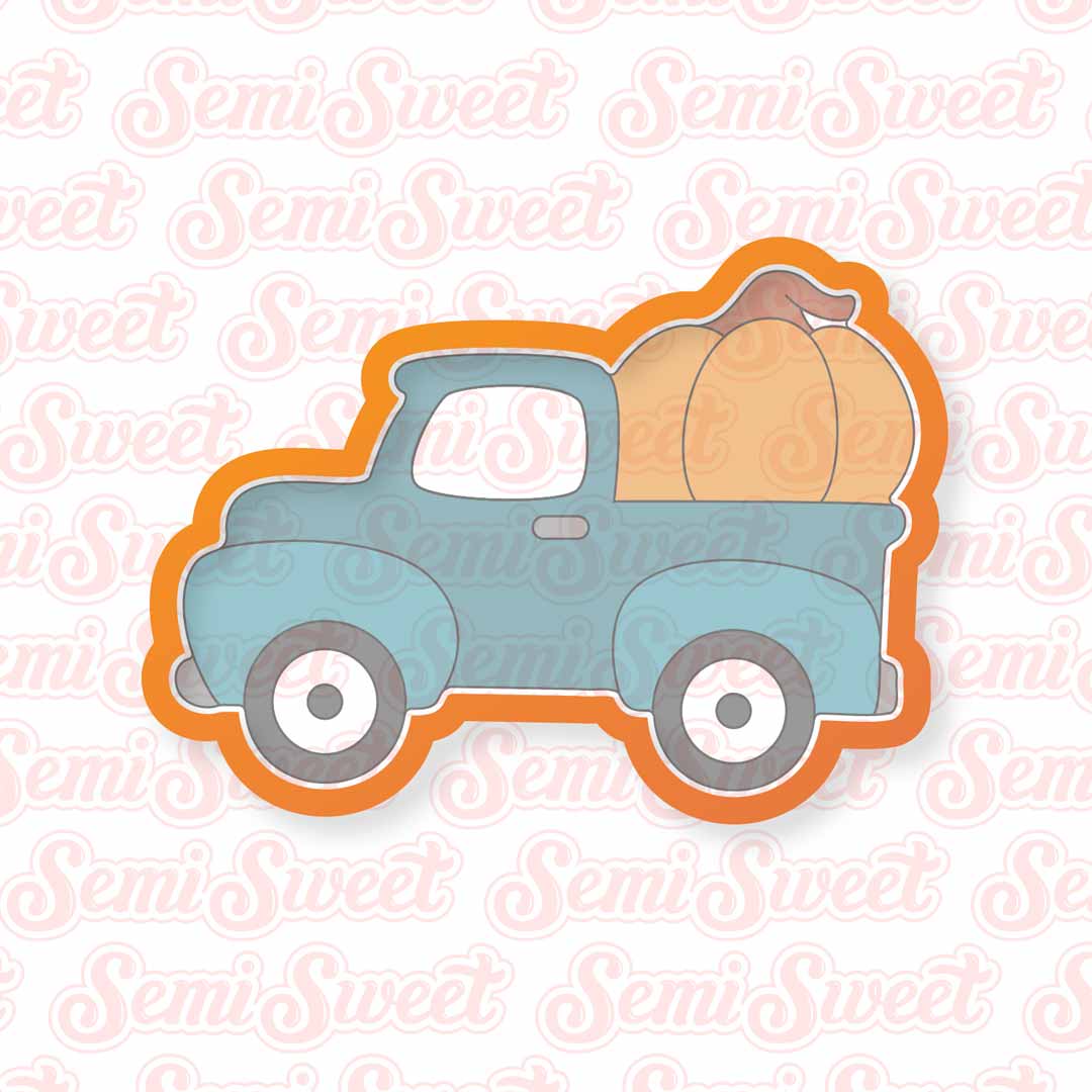 fall pumpkin truck cookie cutter | Semi Sweet Designs
