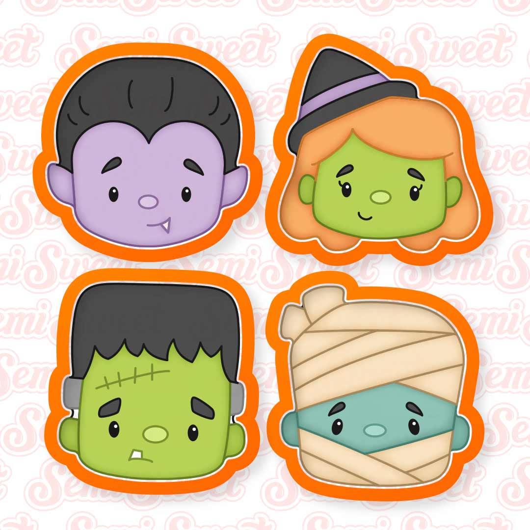 Monster Kids Cookie Cutter Set