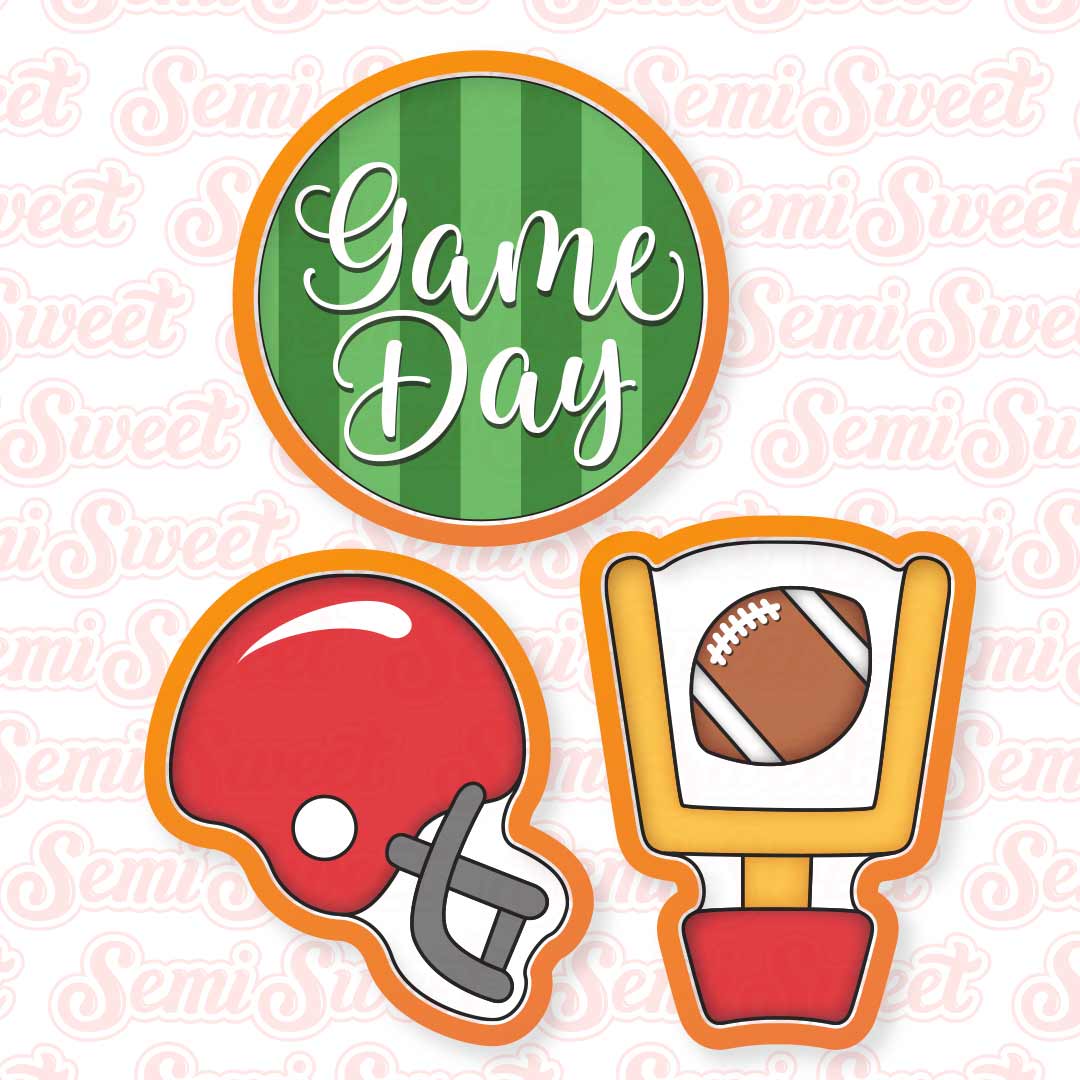 the cookie cutters for a football platter
