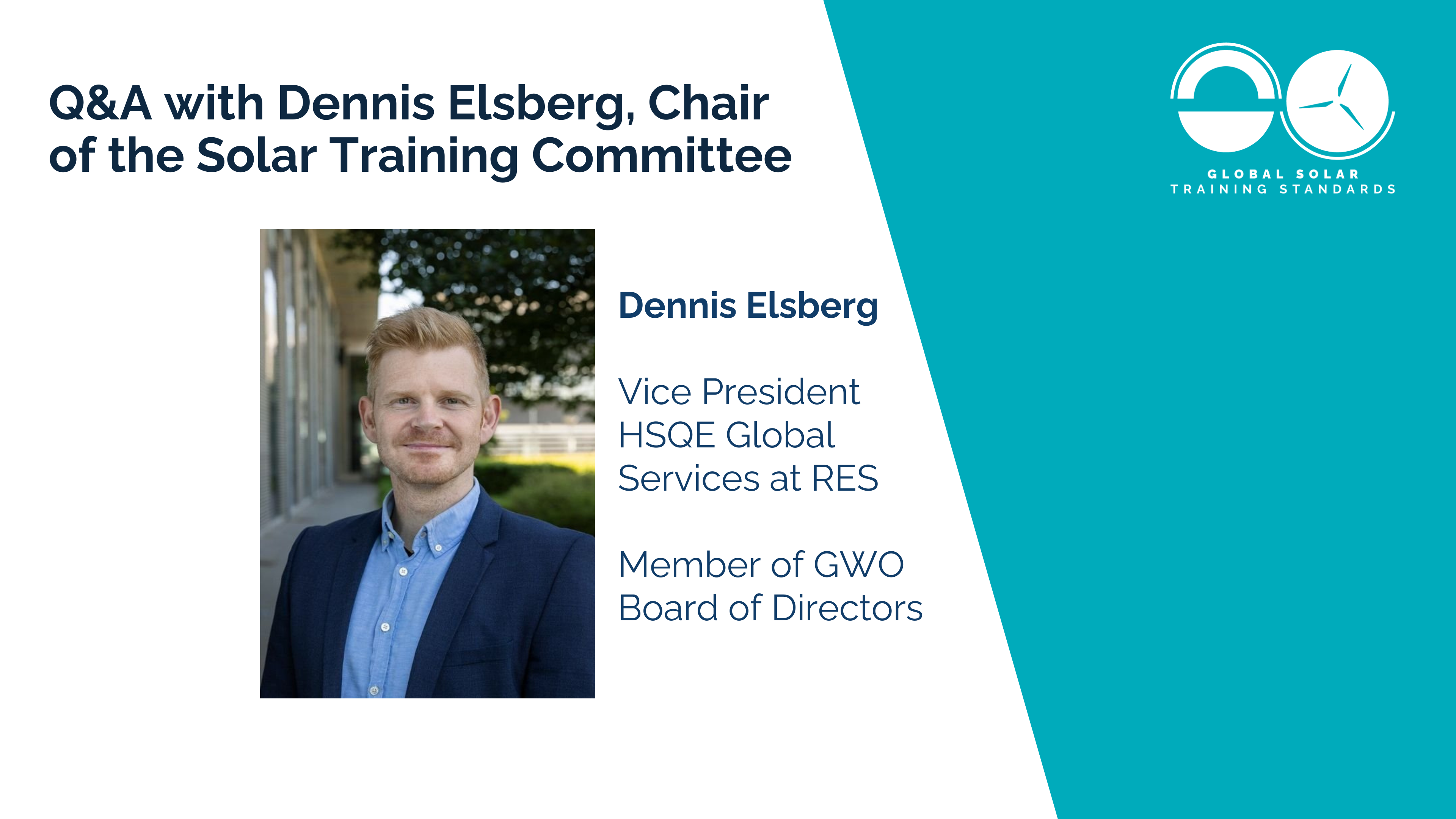 Q&A with Dennis Elsberg, Chair of the Solar Training Committee