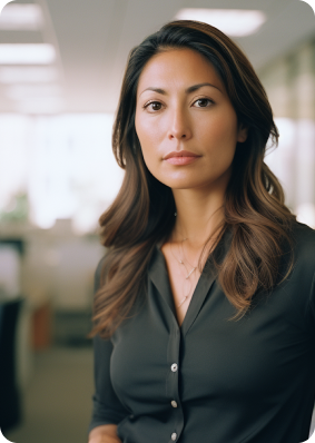 A picture of a realtor in the office