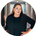A headshot of a realtor Vanessa