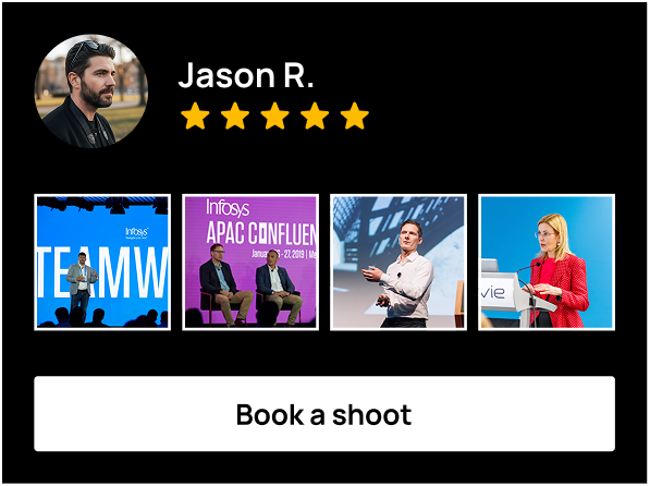 Book a corporate events photoshoot through Snappr with a tap of a button.