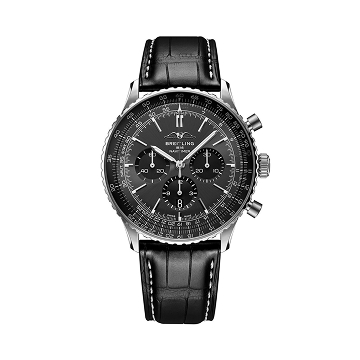 Breitling luxury chronograph watch styled on a clean white background for product photography.