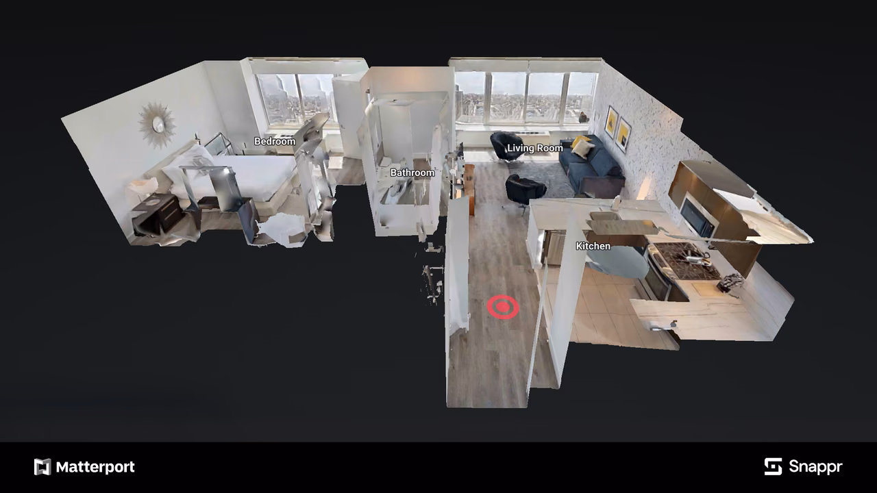 Real estate photography showing a modern 3D virtual tour experience
