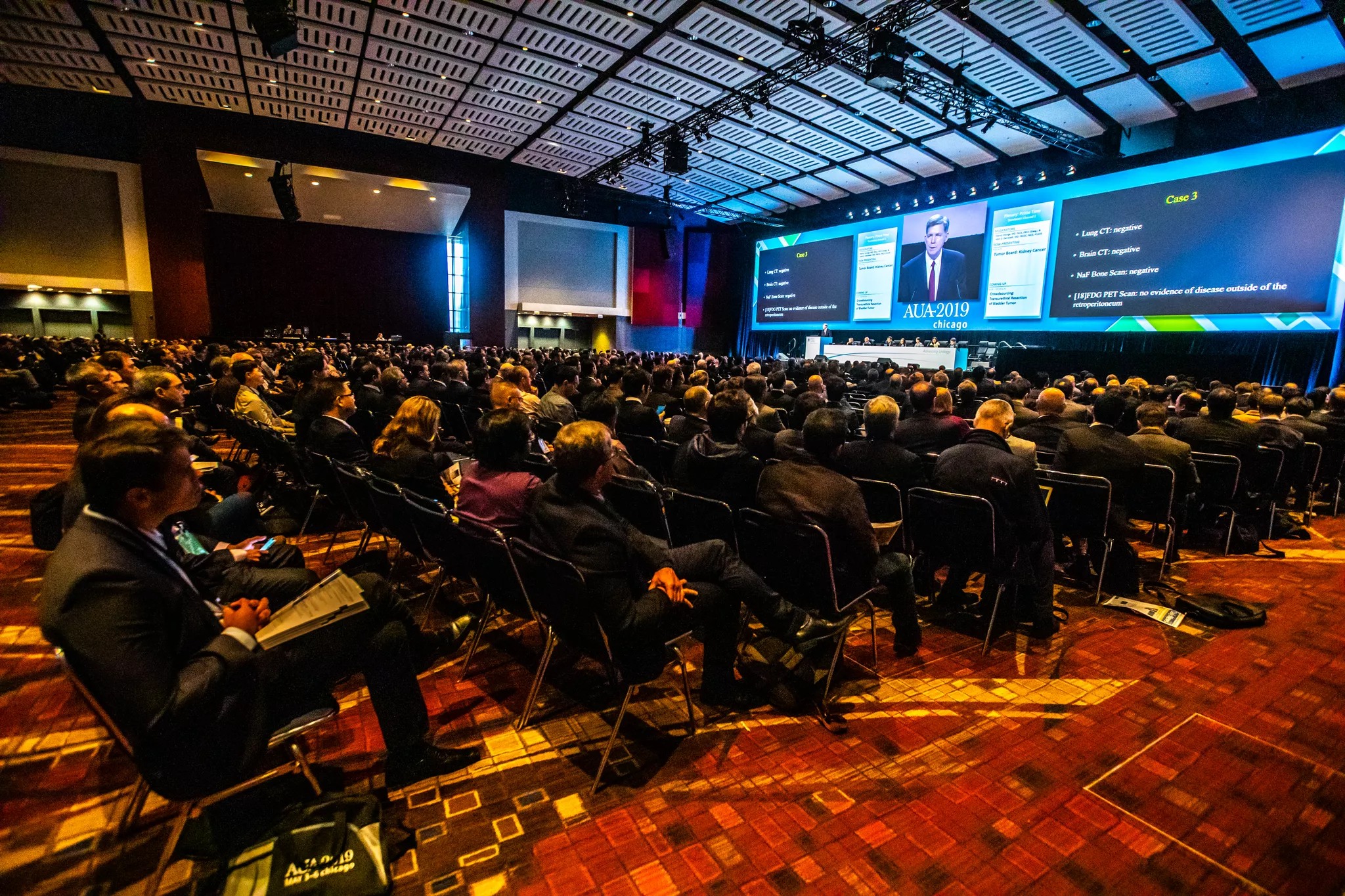 Conference photography of hundreds of delegates at an AUA 2019 keynote in Chicago