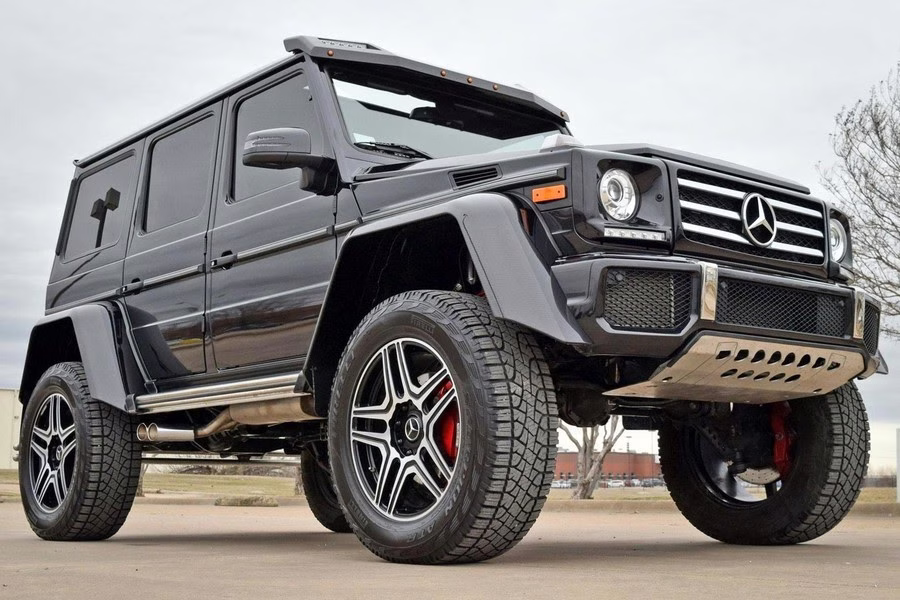 Black 2017 Mercedes-Benz G550 4x4 Squared parked outdoors