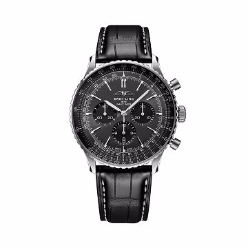Breitling luxury chronograph watch styled on a clean white background for product photography.