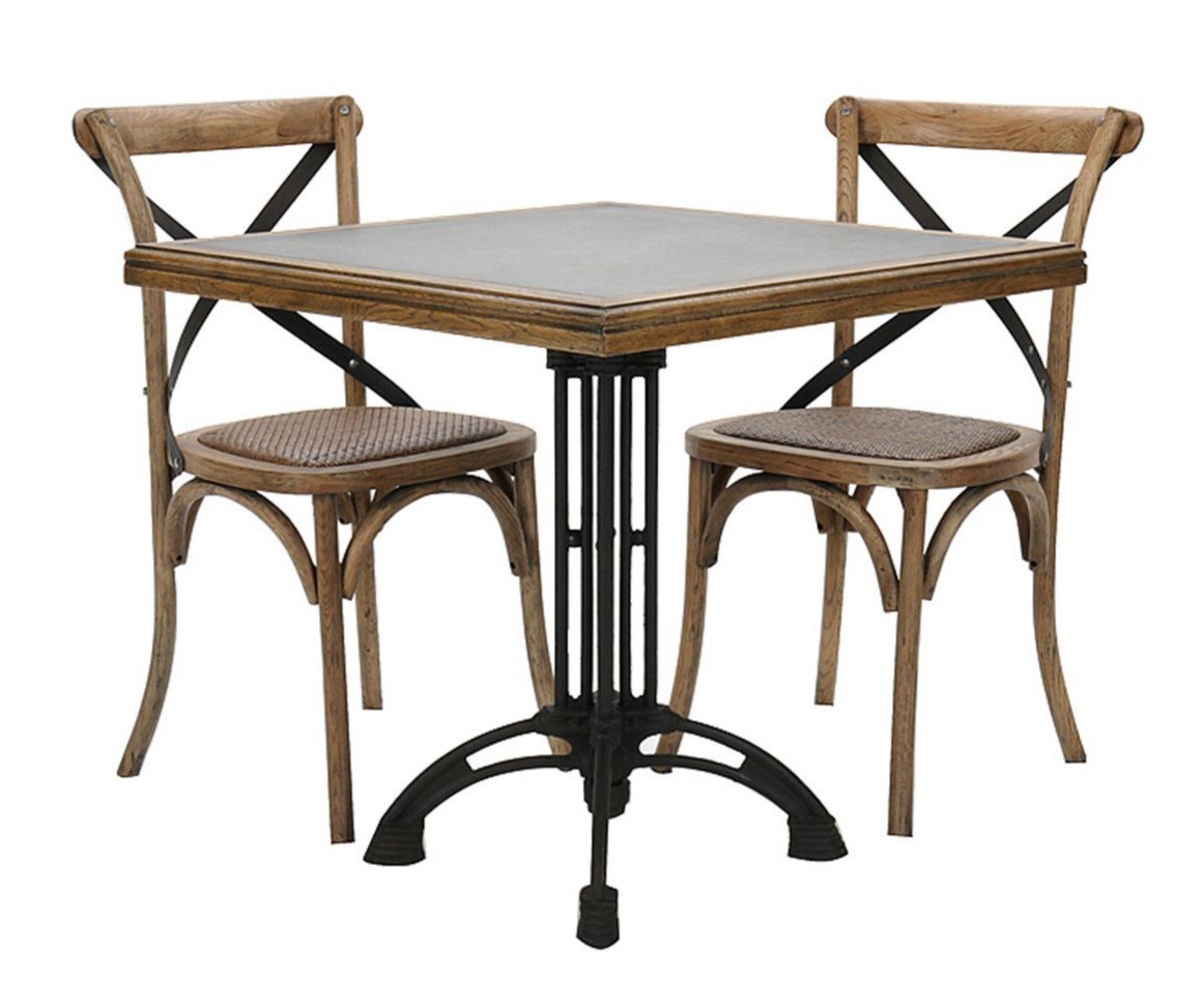 Hudson Bay - Square Cafe Table With Zinc Top