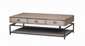 Hudson Bay - Reclaimed Elm Coffee Table With Shelf