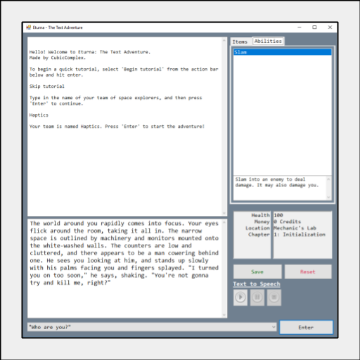Eturna: Text Adventure (2017) 