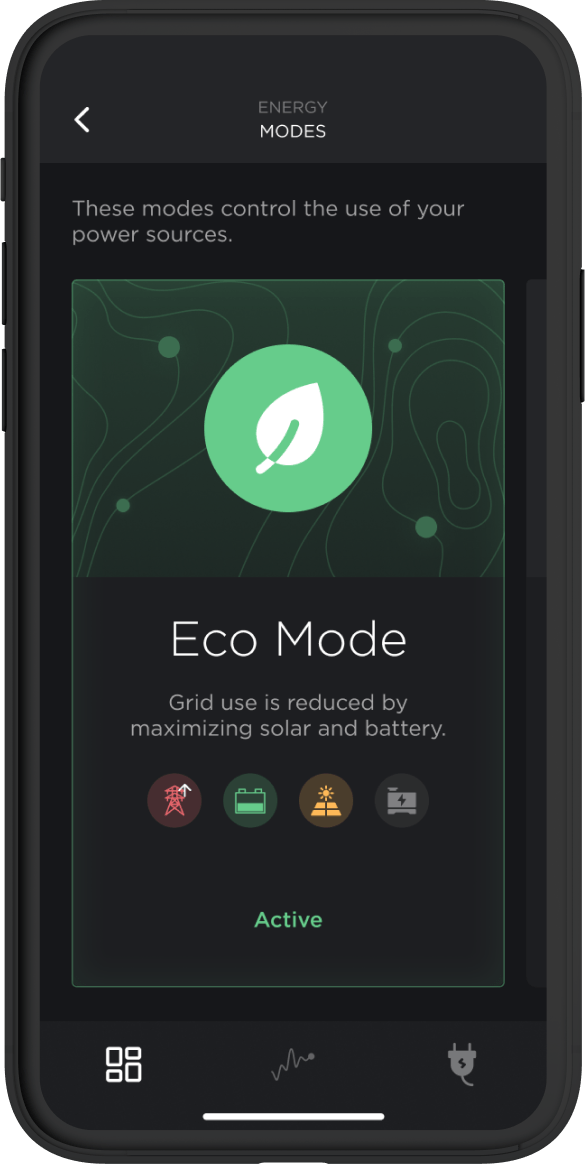 Savant app energy scenes interface