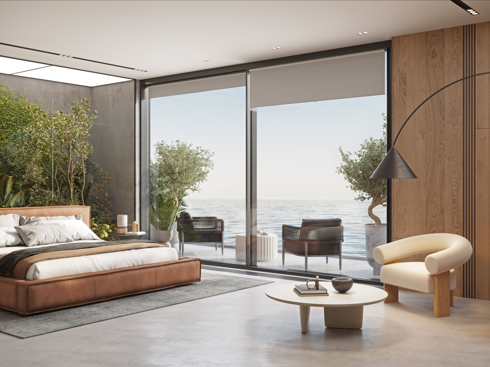 Design-focused luxury room with discreet smart-home technology and integrated controls
