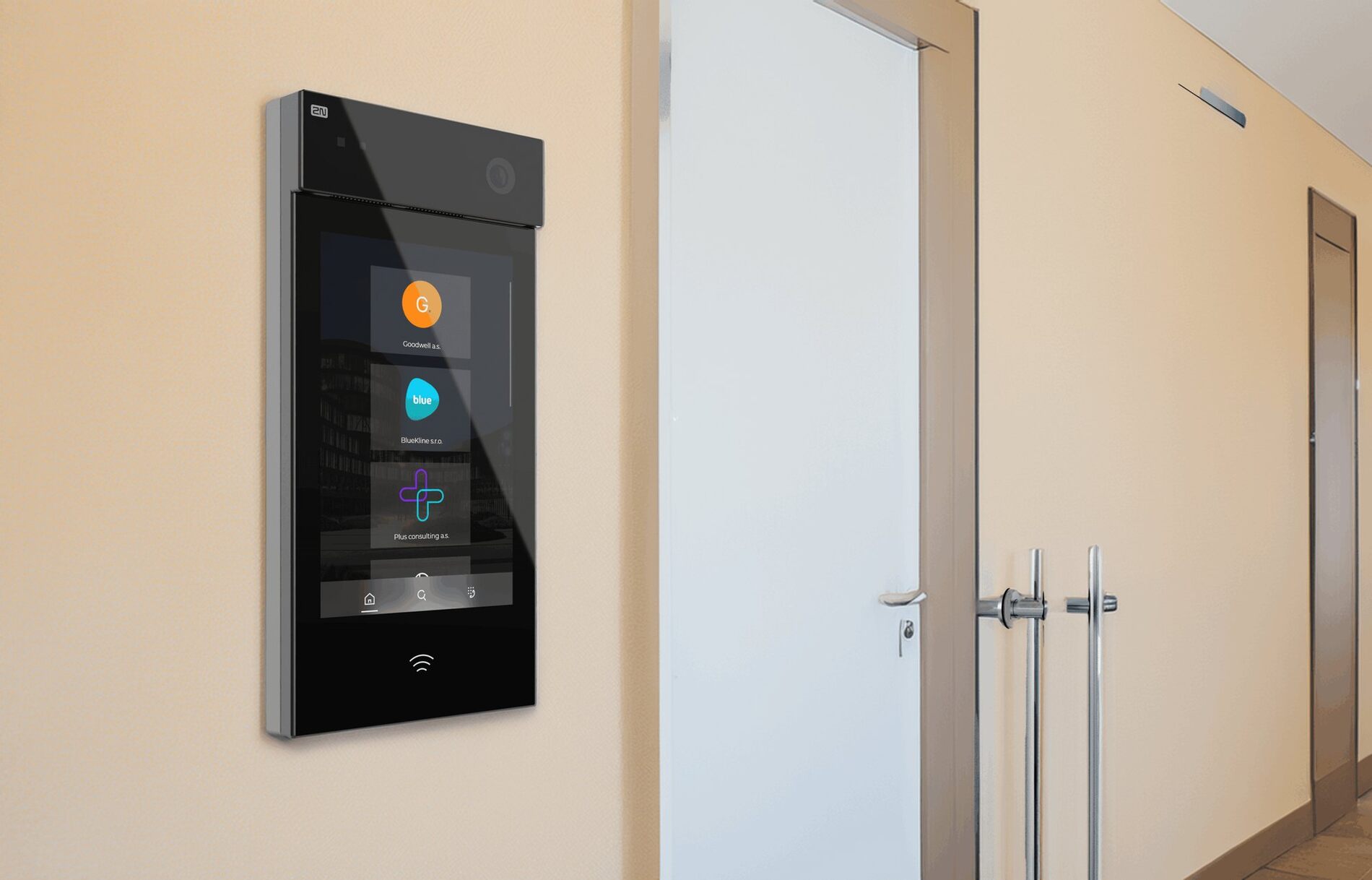 2N IP Style intercom at a front entry