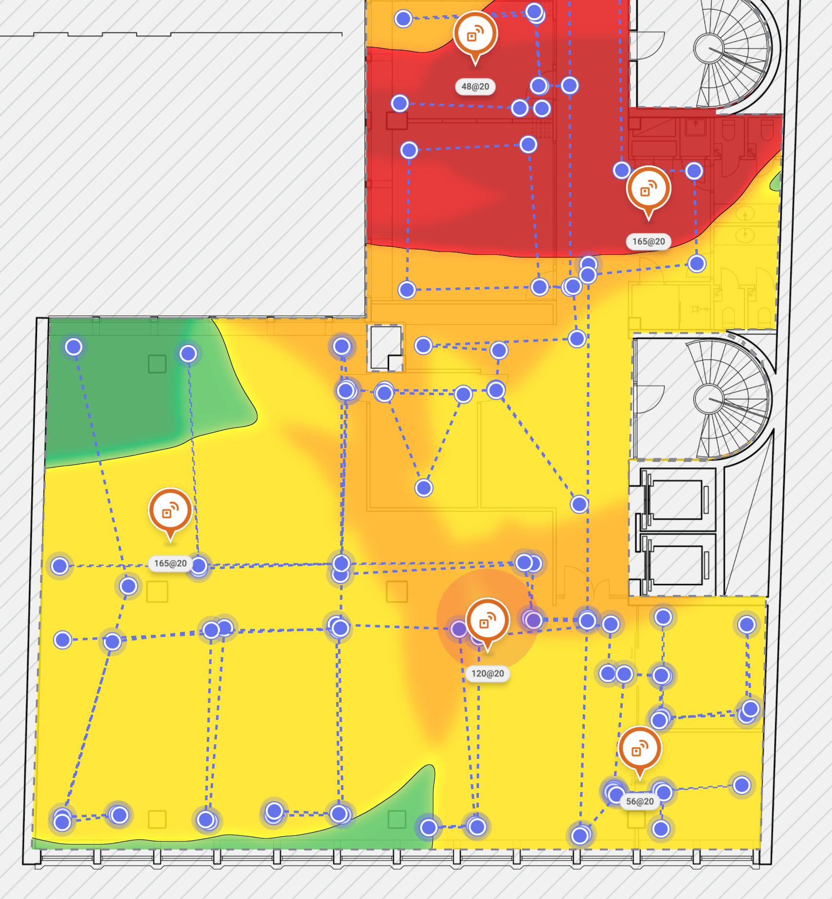 Ceiling-mounted wireless access point