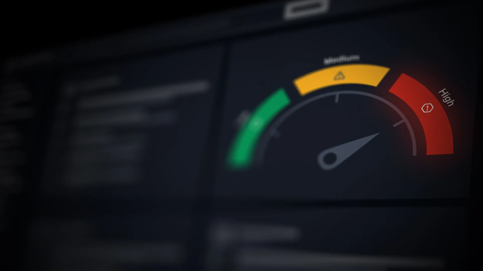 A mockup UI of a risk management platform