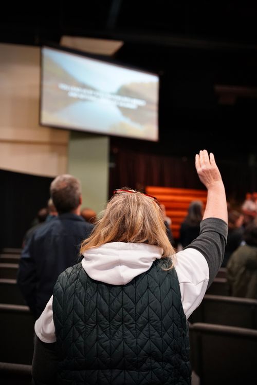 Worshiper at Calvary North Thurston