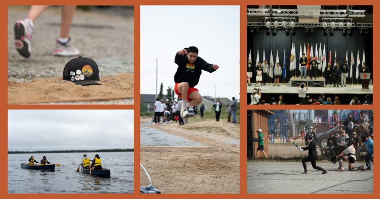 Eeyou istchee Summer Games collage with orange background