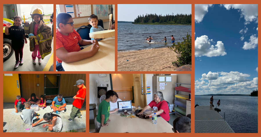 Collage of photos of the Wabinajuks Summer Camp