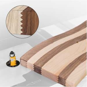 FitFinder 3/4" Wave Decorative Jointing Bit (1/4" Shank)