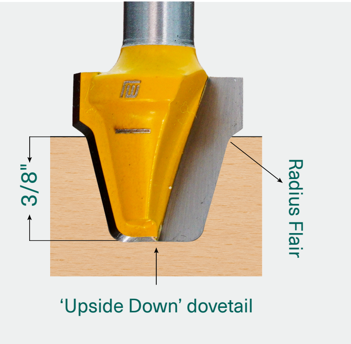 MATCHFIT Reversed Dovetail Bit