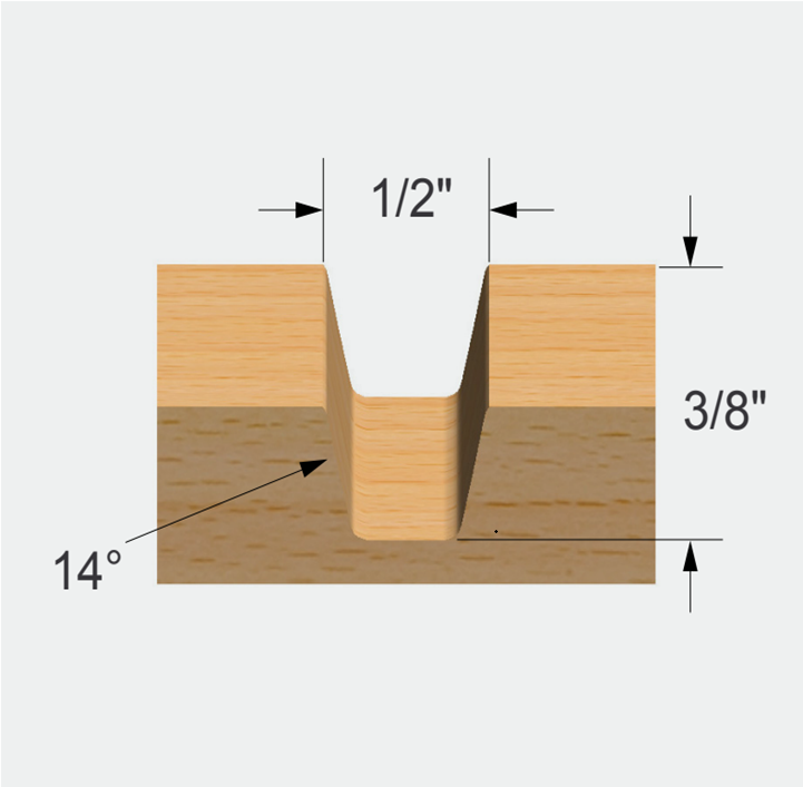 MATCHFIT Reversed Dovetail Bit