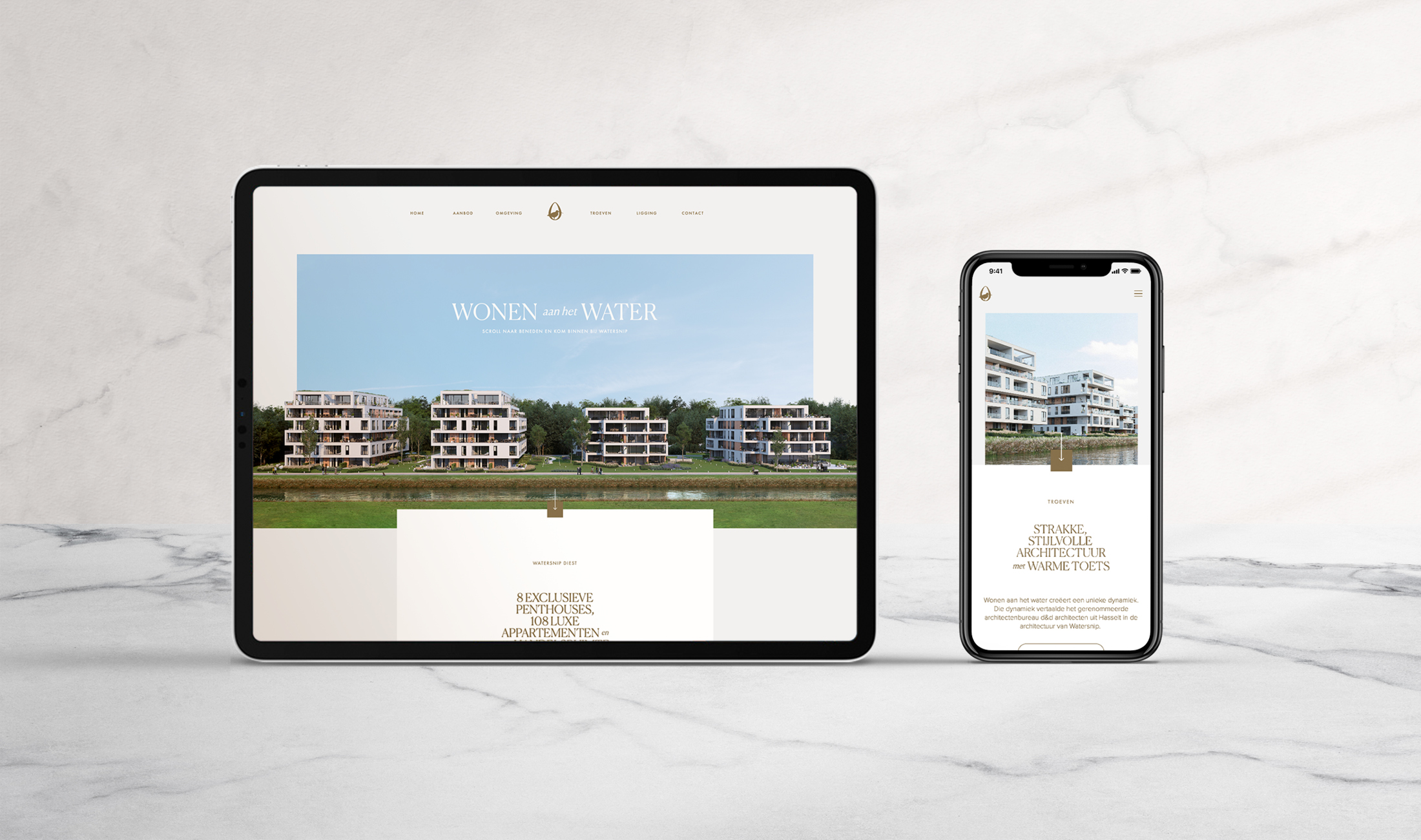 Watersnip Diest website op iPhone en iPad